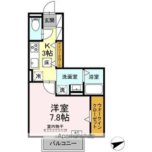 セレスティア黒野【1階】の間取り