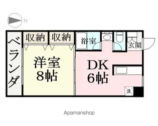ウエストアネックス【307号室】の間取り