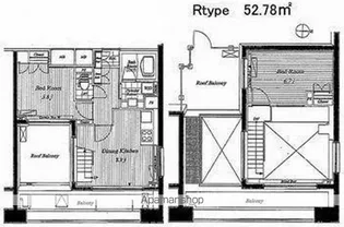 レジディア錦糸町Ⅱ【13階】の間取り
