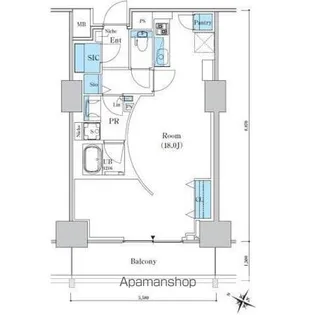 ロイヤルパークスER万代【5階】の間取り