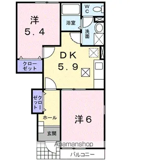 LOGEMENT S Ⅱ【1階】の間取り