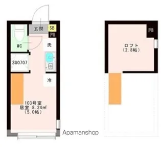 東京都杉並区和泉1丁目【アパート】の間取り