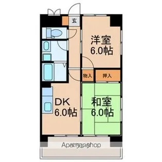 渡辺マンション【704号室号室】の間取り