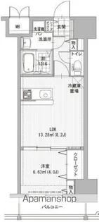 エンクレスト吉塚駅前Ⅱ【2階】の間取り