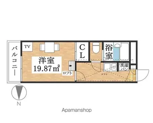 フェリーチェ江向【201号室】の間取り