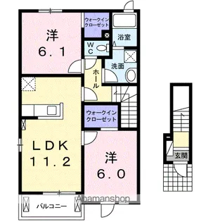 シエスタ Ⅰ【2階】の間取り