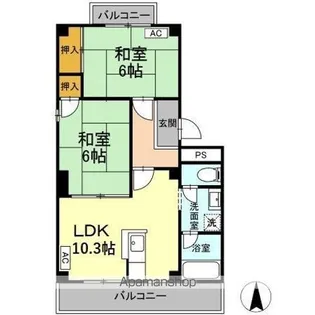 パルコ長和島【2階】の間取り