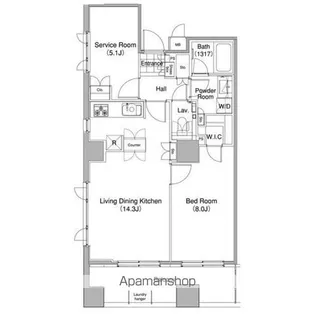 コンフォリア東池袋WEST【9階】の間取り
