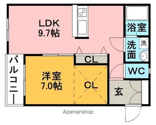 リバティー室岡【101号室】の間取り