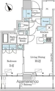 JP NOIE 蔵前【20階】の間取り