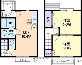 ヴェラ・クレール A【102号室】の間取り