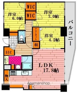 シティトリエ京橋【19階】の間取り