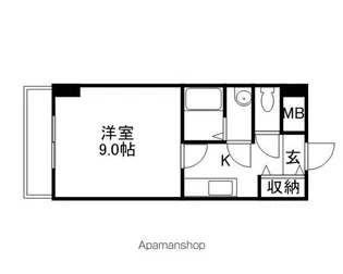 翔阿園マンション【402号室】の間取り