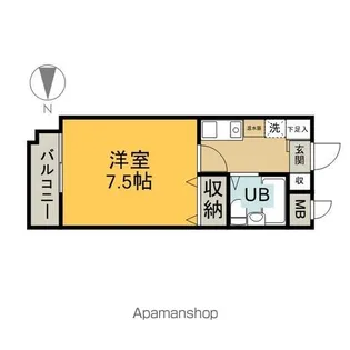 デューク土岐【208号室】の間取り