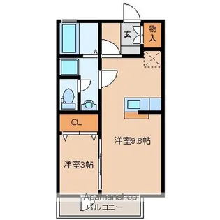 カサヴェルデ壱番館【1階】の間取り