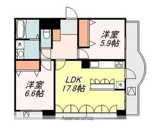 LANDVIEW 山田の杜【305号室】の間取り