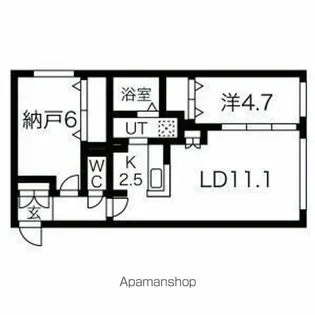 アルファスクエア琴似1条【3階】の間取り