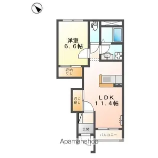 グランディール希【102号室】の間取り