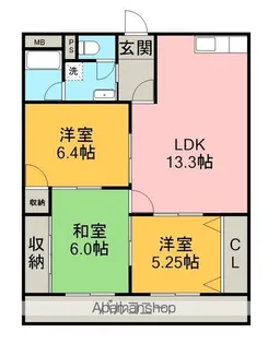 入場ハイツ【3階】の間取り