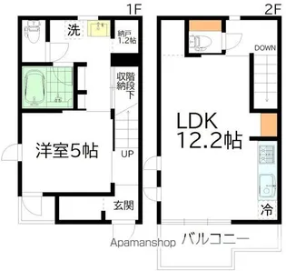 シュラインサイド下高井戸【101号室】の間取り