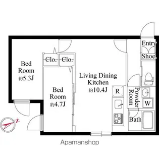 アバンティア阿佐ヶ谷南【4階】の間取り
