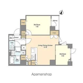 KDXレジデンス本蓮沼【3階】の間取り