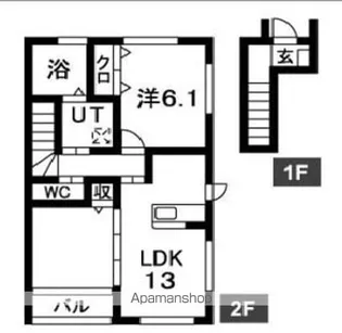 サンローズB【2階】の間取り