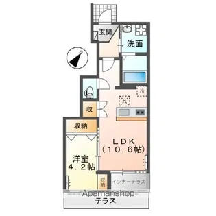 APGヴィラ徳倉B【1階】の間取り