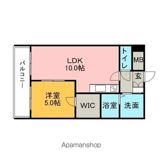 カーサヴェルデ宮ノ陣【202号室】の間取り