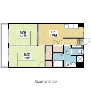 聖和ハイツ 西棟【3階】の間取り