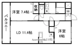 レガーロ旭町【3階】の間取り