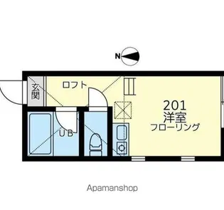 ユナイト殿町セニョール・ド・ボンフィン【2階】の間取り