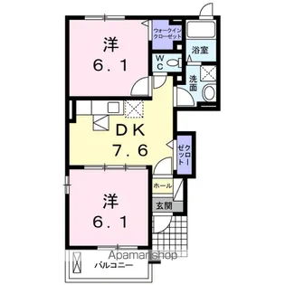 モデルノパレスⅡ【1階】の間取り