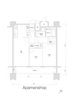 エンクレスト博多EXCEED【12階】の間取り