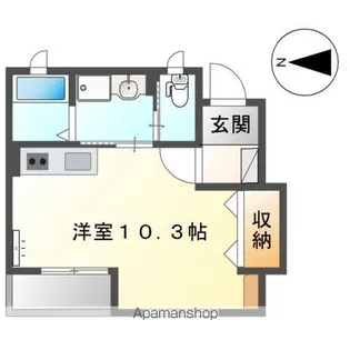 アクアサイド【102号室】の間取り