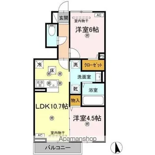 ペガサスルーチェ【1階】の間取り