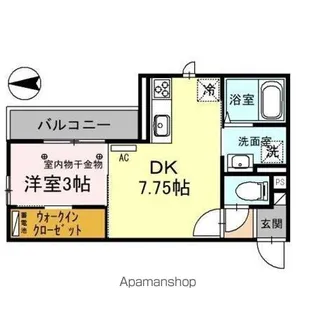 メルヴェイユ彦三【3階】の間取り
