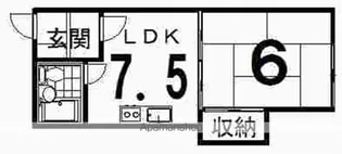 白樺パークハイツ【2号室】の間取り