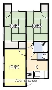 コア二見【A-3号室】の間取り