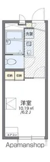 レオパレスアプリコット片山【205号室】の間取り