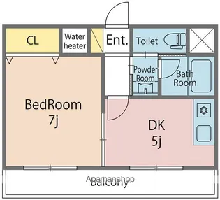 サウスキャッスル末広【302号室】の間取り