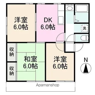 グラスガーデンB【1階】の間取り
