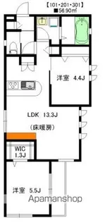 小松舎II【101号室】の間取り