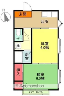 洋向台ハイツ【106号室】の間取り