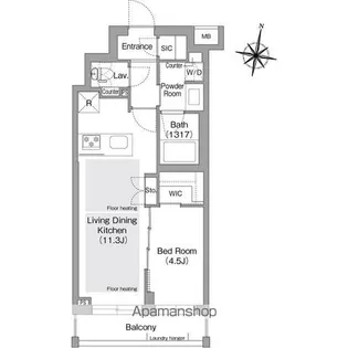 コンフォリア・リヴ東中野【2階】の間取り