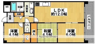 ライブコート泉北【307号室】の間取り