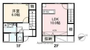 ヴィラ・アンソレイエ高松西【A-6号室】の間取り