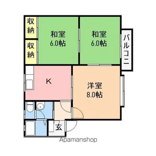 メゾン松波【A201号室】の間取り