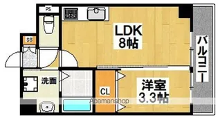 スプランディッド堺東【409号室】の間取り