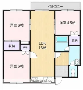 日欧パーク元中野A【105号室】の間取り